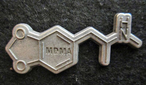 The MDMA molecule which gave birth to the name "Molly"